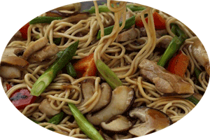 noodles chicken and vegetables