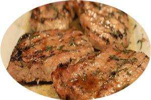 tenderloin pork with mushrooms and wine sauce